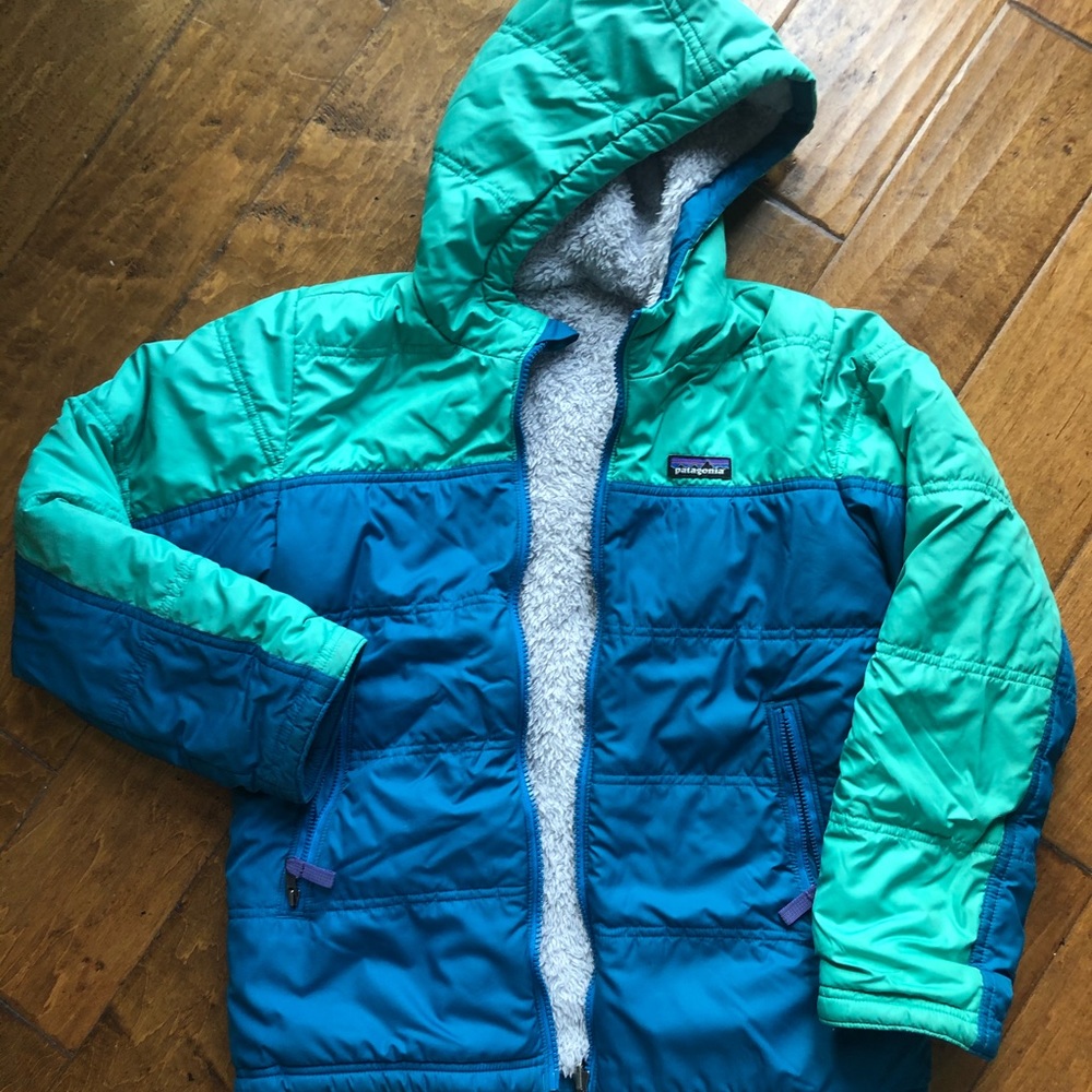 Patagonia REVERSIBLE Girls Coat sz L